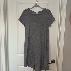 LuLaRoe Carly Swing Dress Heathered Grey/Gray Medium